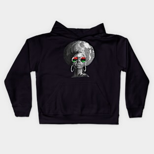 Black Queen Afro Woman Kids Hoodie